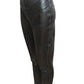 MUGLER- Black PVC Quilted Pants, Size 6