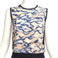 SALAVATORE FERRAGAMO- 1990s Print Silk & Knit Vest, Size XS