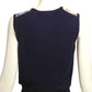 SALAVATORE FERRAGAMO- 1990s Print Silk & Knit Vest, Size XS