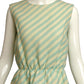 1960s Striped Wool Blouse with Peplum, Size 6
