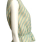 1960s Striped Wool Blouse with Peplum, Size 6