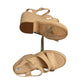 CHANEL- Tan Woven Leather Platform Heels, Size 39.5