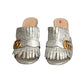 GUCCI- Silver Metalic Mules, Size 39