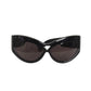 SAINT LAURENT- Black Cat Eye Sunglasses