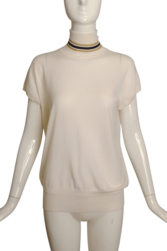 GUCCI- NWT Ivory Knit Turtleneck Sweater, Size Large