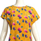 UNGARO- 1980s  Floral Print Silk Blouse, Size 6