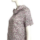 DRIES VAN NOTEN- Printed Silk Cowl Neck Blouse, Size 6