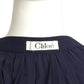 CHLOE- 1982 Navy Bead Trim Chiffon Ensemble, Size 6