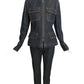 YVES SAINT LAURENT- Denim Pant Ensemble, Size 6