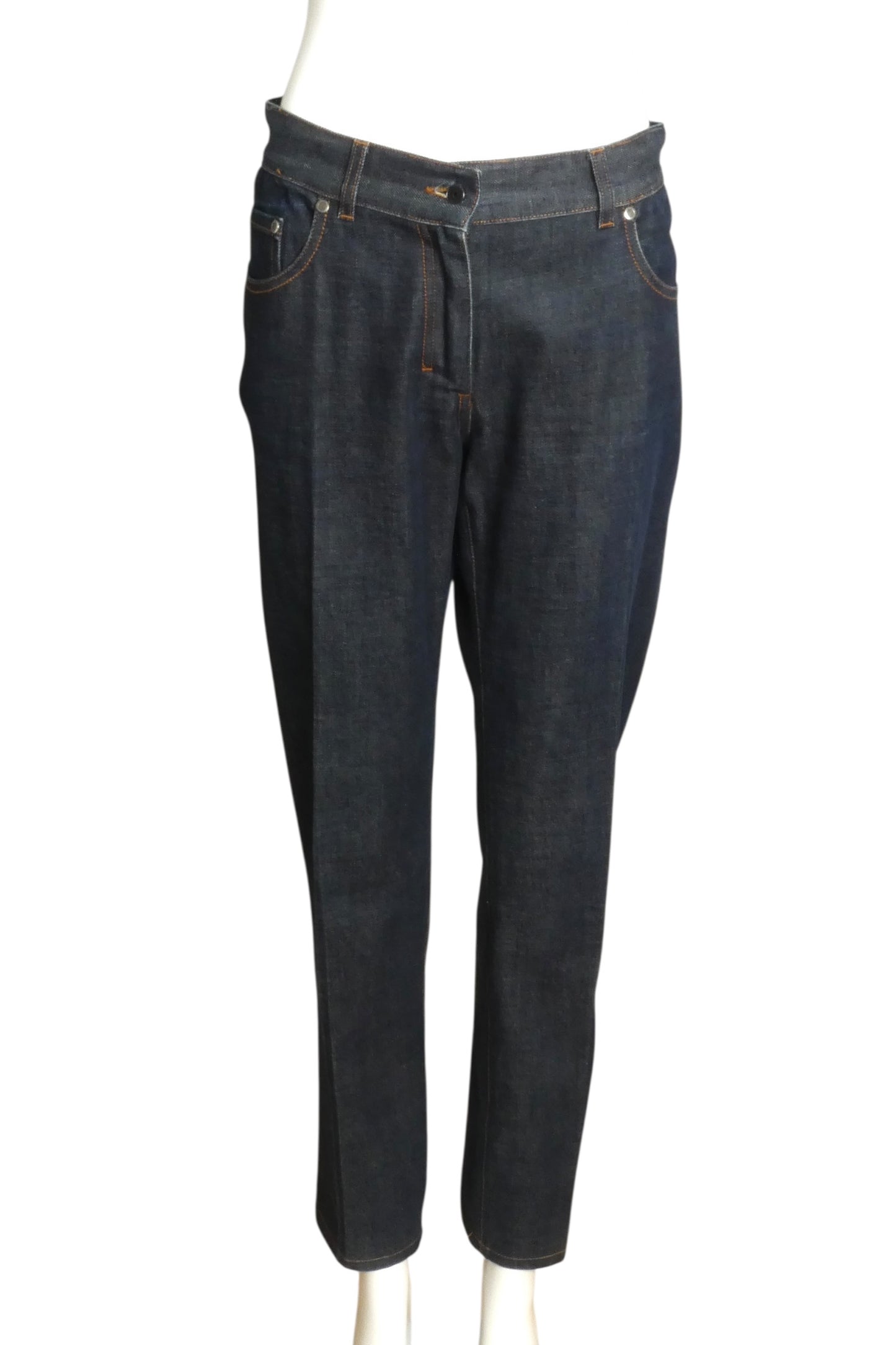 YVES SAINT LAURENT- 2000s Blue Denim Safari Pant Suit, Size 6