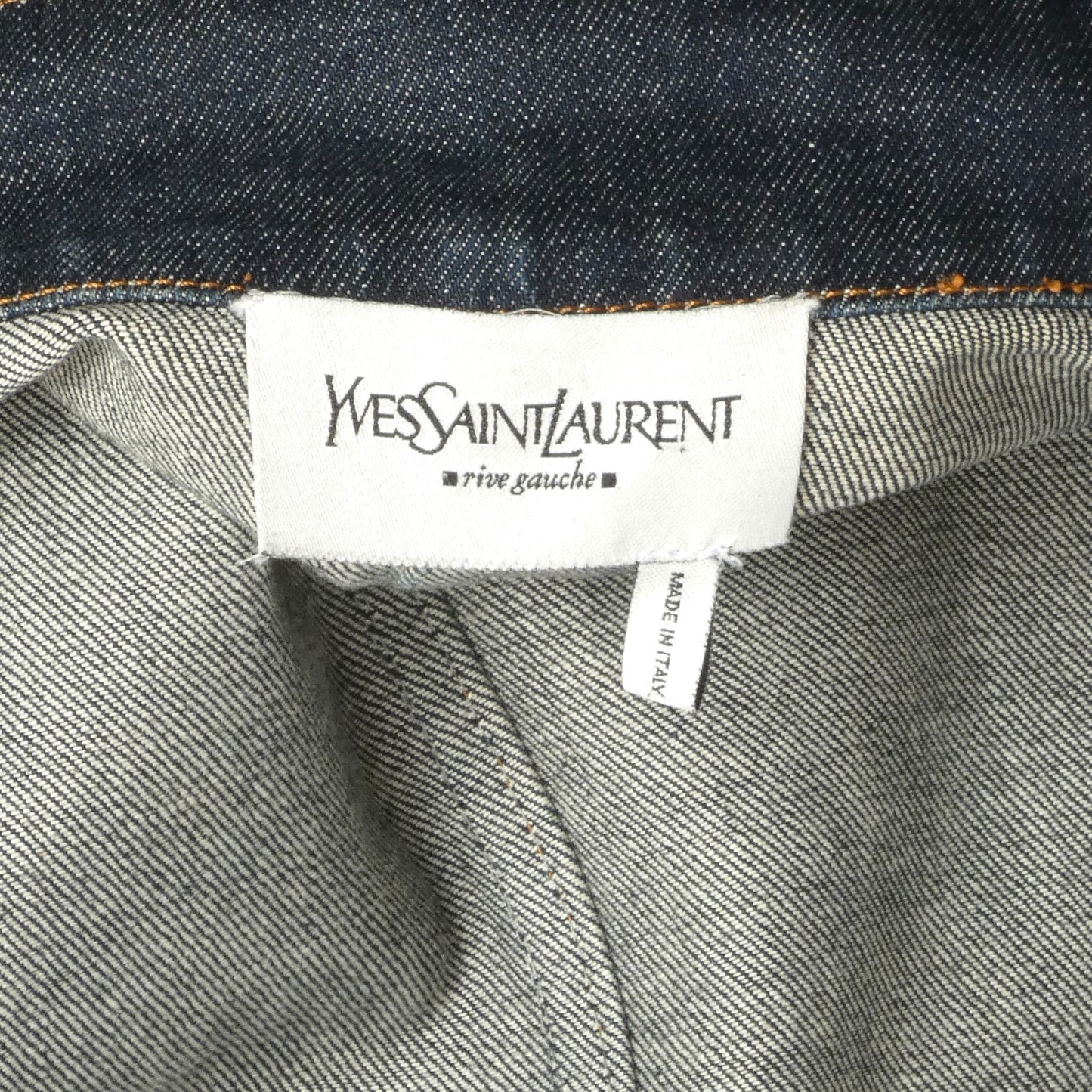 YVES SAINT LAURENT- 2000s Blue Denim Safari Pant Suit, Size 6
