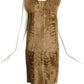 ATELIER MAX MARA- Brown Wool Knit & Fur Dress, Size 6