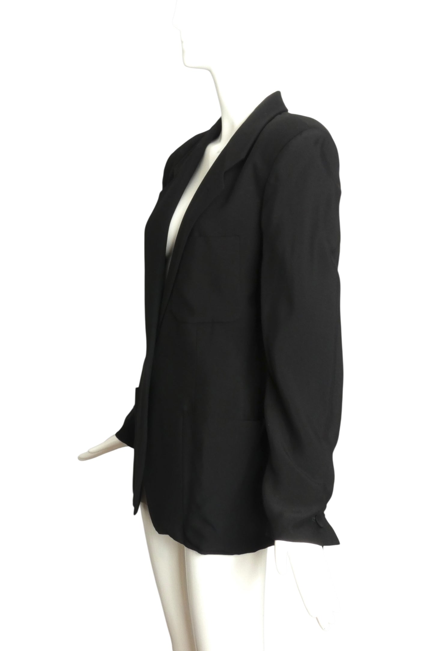 MOSCHINO COUTURE- 1990s Black "EYES" Blazer, Size 8