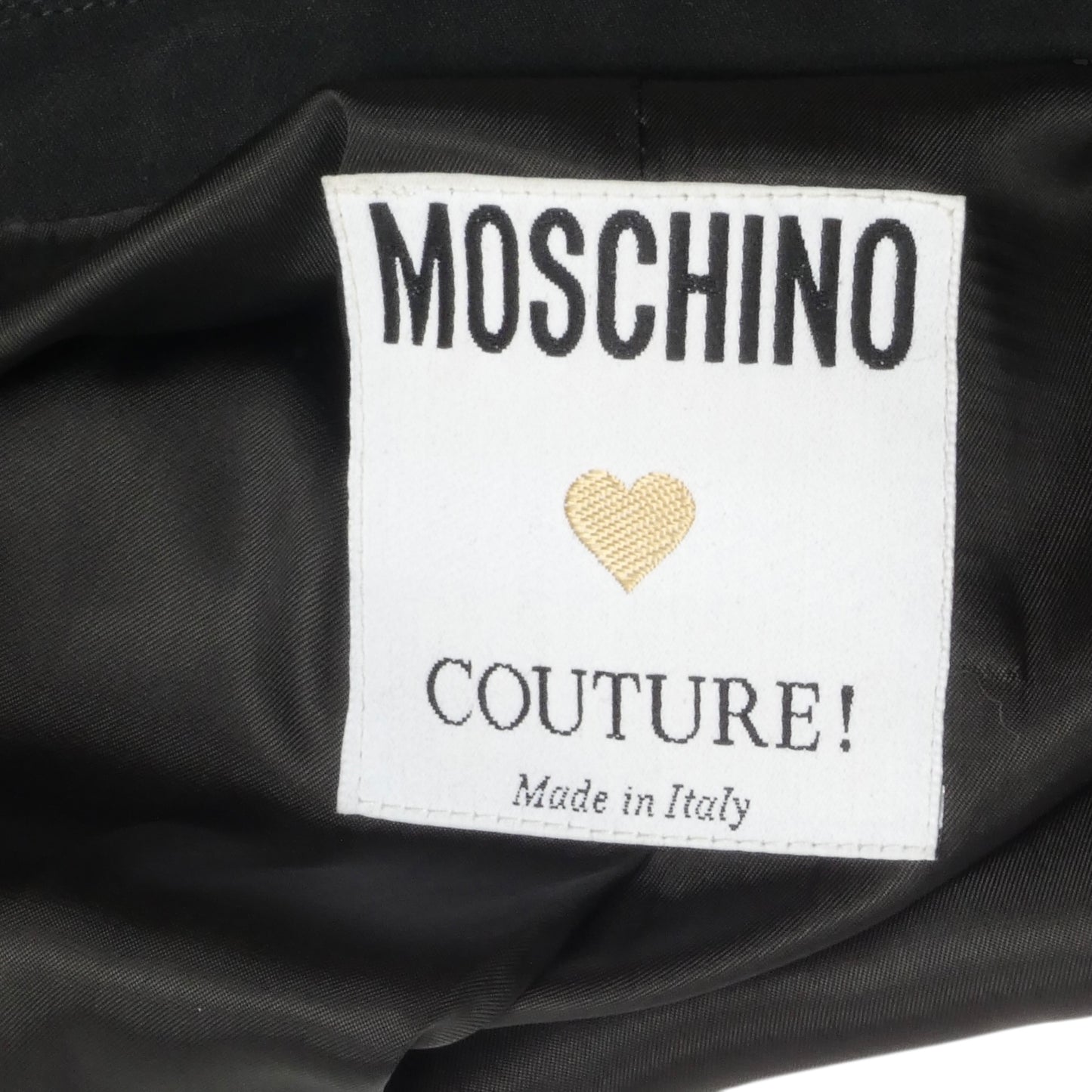 MOSCHINO COUTURE- 1990s Black "EYES" Blazer, Size 8