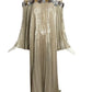 OSCAR DE LA RENTA- 2023 Embellished Metallic Plisse Gown, Size Large