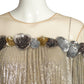 OSCAR DE LA RENTA- 2023 Embellished Metallic Plisse Gown, Size Large