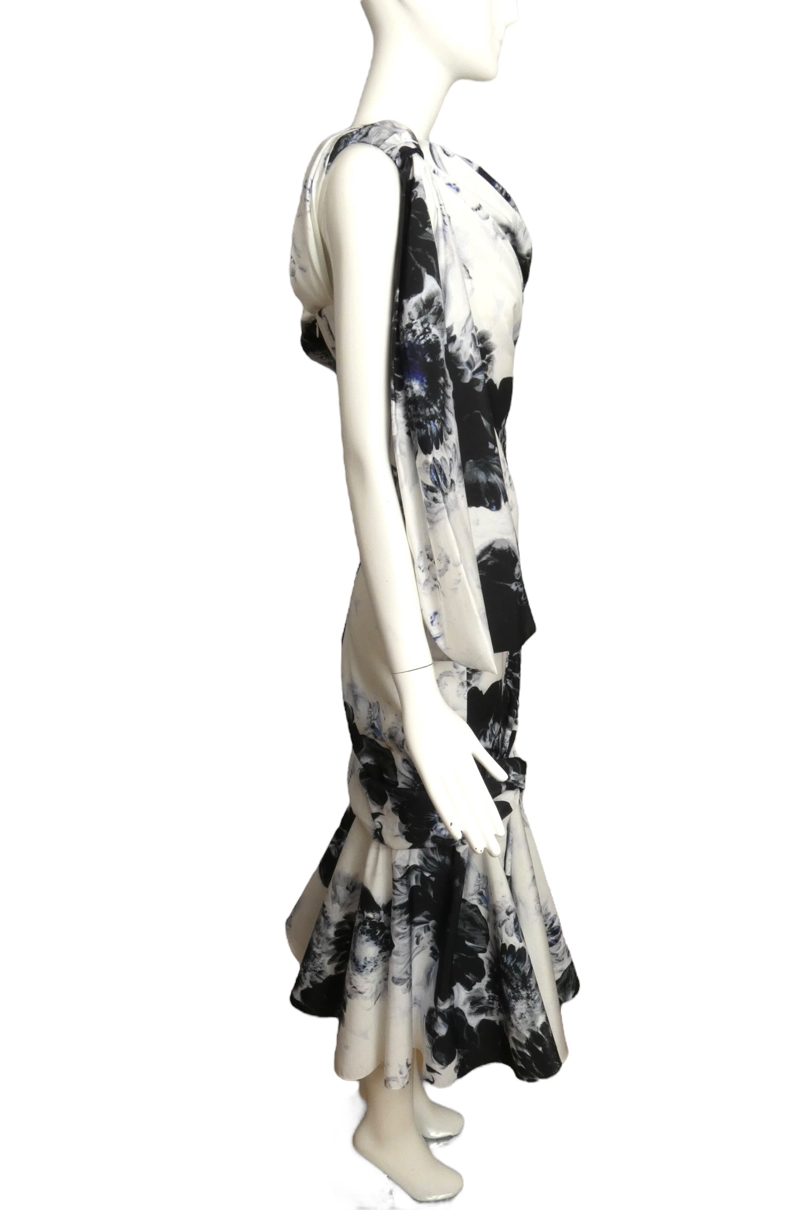 ワンピース alexander mcqueen DAY DRESS CHIAROSCURO RECYCLED POLY Chiaroscuro Day Dress | ALEXANDER MCQUEEN | elysewalker