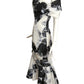 ALEXANDER MCQUEEN- 2024 Chiaroscuro Print Taffeta Dress, Size 8