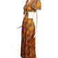 1970s 2pc Floral Knit Skirt Ensemble, Size 2