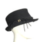 PIERRE CARDIN- 1980s Black Wool Felt Bowler