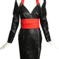 MOSCHINO COUTURE- 2021 Black Leather Moto Dress, Size 6