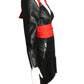MOSCHINO COUTURE- 2021 Black Leather Moto Dress, Size 6