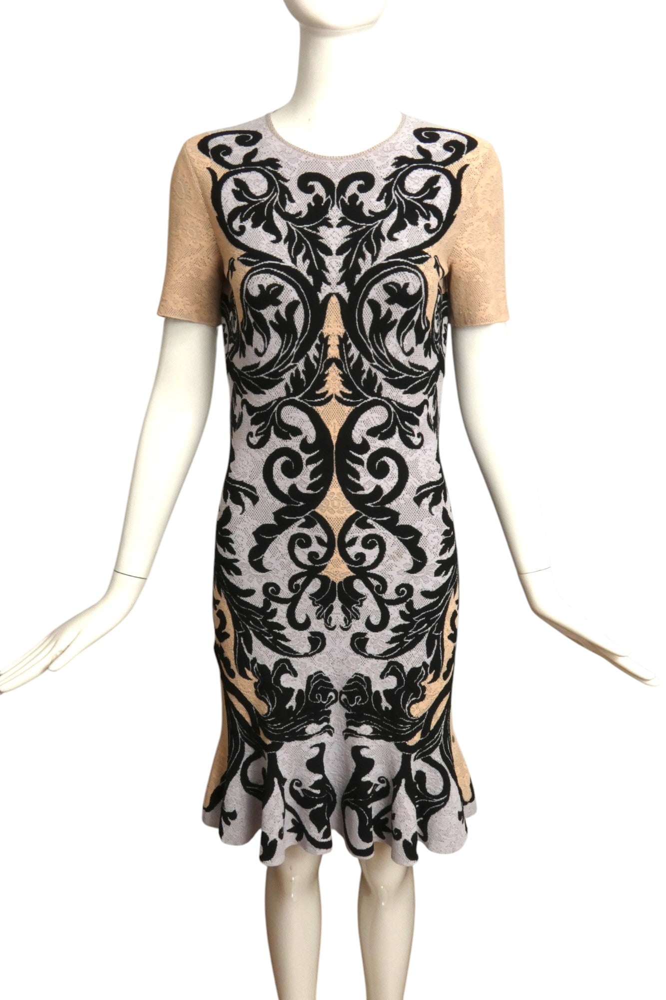 ALEXANDER MCQUEEN- Printed Knit Dress, Size Small