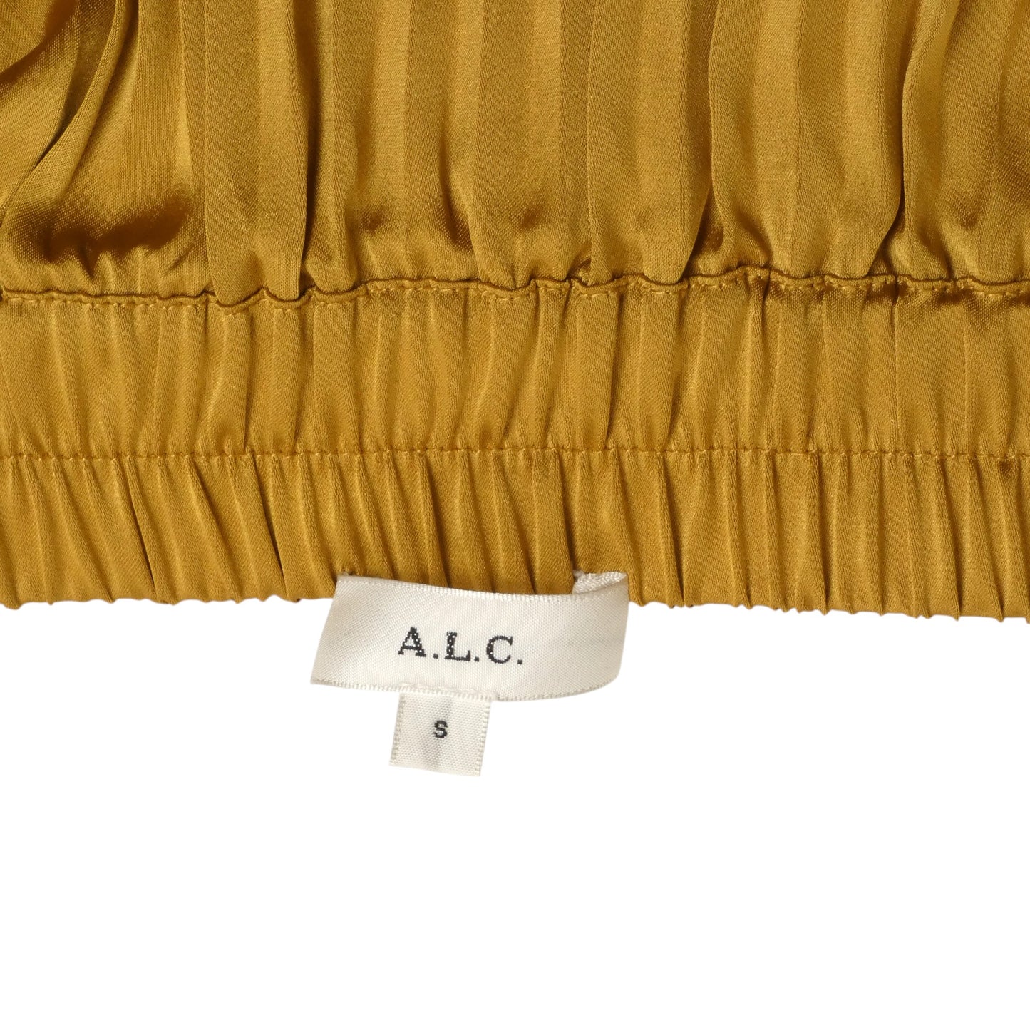 A.L.C.- Gold Accordian Pleated Blouse, Size Small