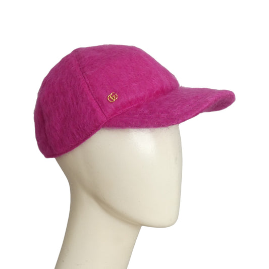 GUCCI- NWT Raspberry Mohair Cap, Size Large