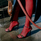 GUCCI- NIB 2023 Red Fishnet Stockings, Size Medium