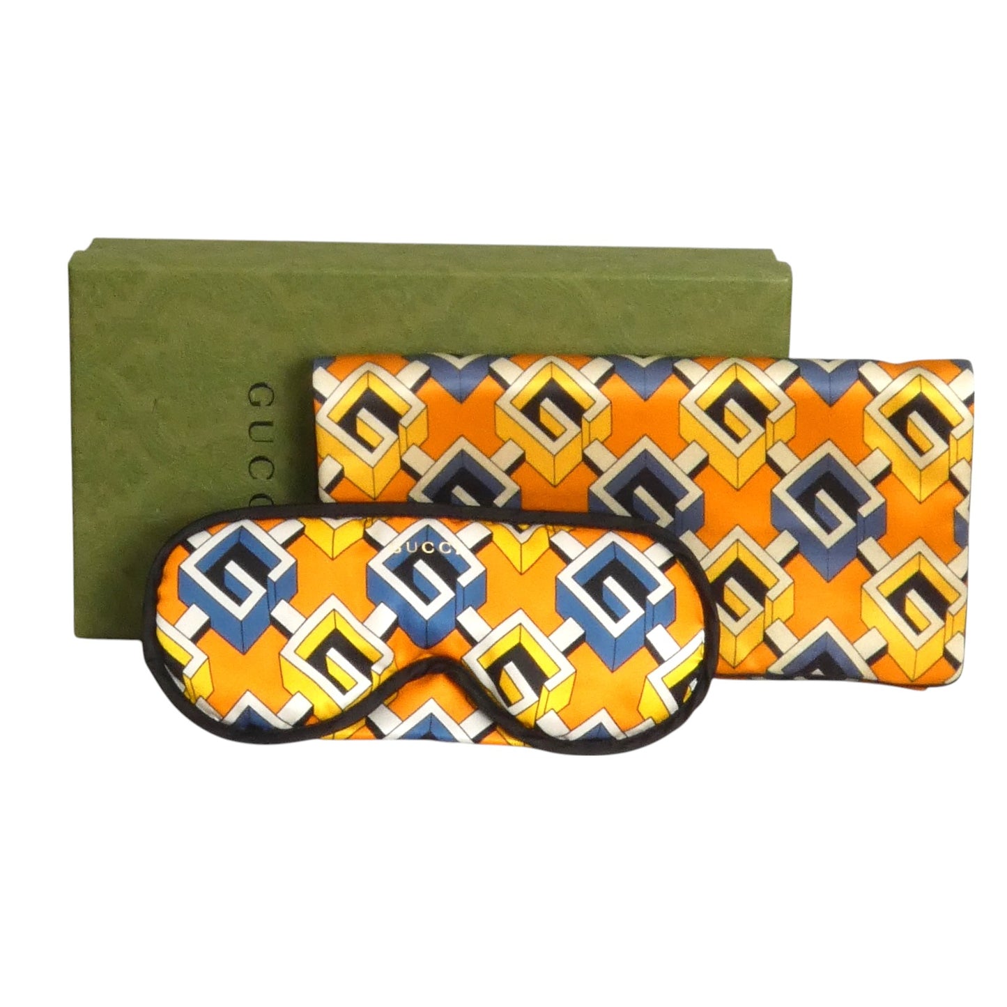 GUCCI- NIB Multi Color Satin Sleeping Eye Mask