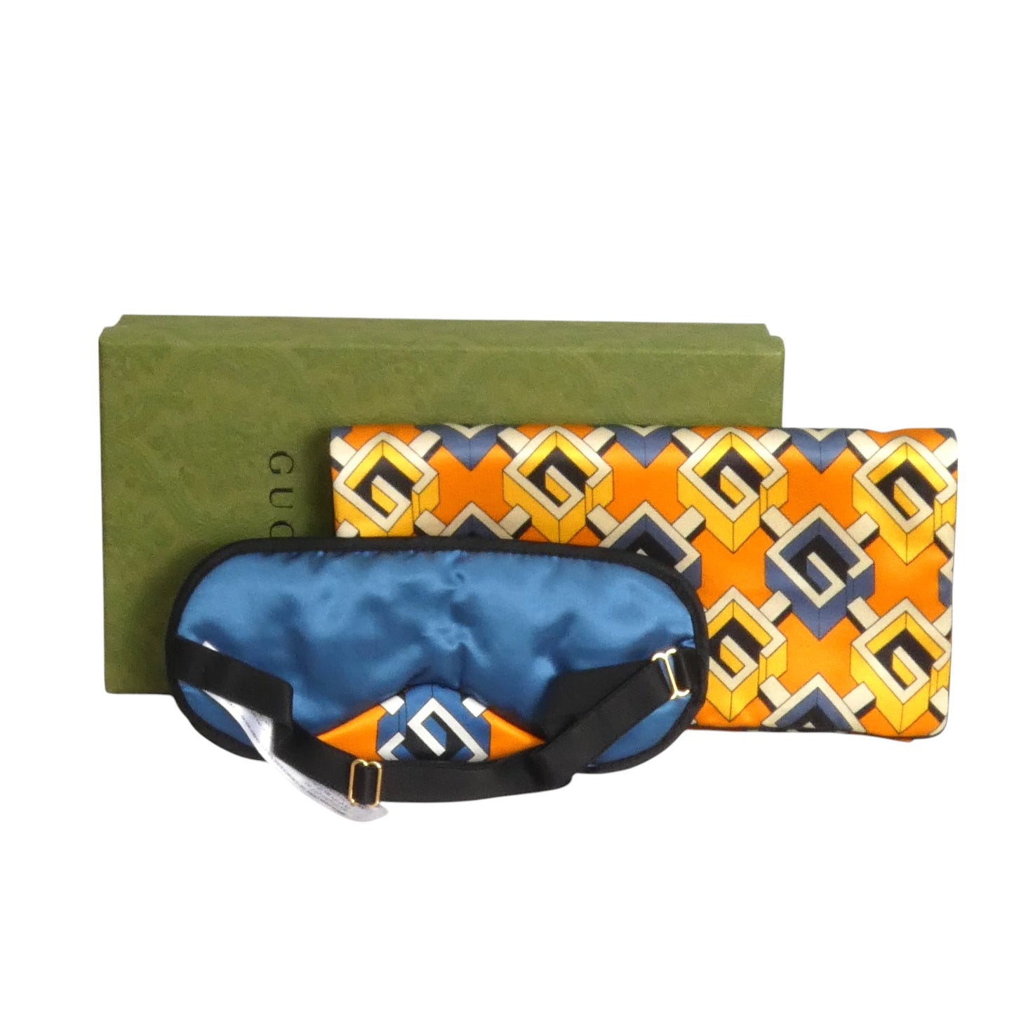 GUCCI- NIB Multi Color Satin Sleeping Eye Mask