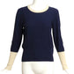 SONIA RYKIEL- 1980s Navy & Ivory Wool Sweater, Size 4