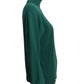 HERMES- 1970s Green Cashmere Turtleneck Sweater, Size 10