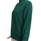 HERMES- 1970s Green Cashmere Turtleneck Sweater, Size 10