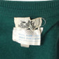 HERMES- 1970s Green Cashmere Turtleneck Sweater, Size 10