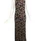 GENNY- 1980s Animal Print Knit Maxi Dress, Size 10