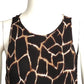 GENNY- 1980s Animal Print Knit Maxi Dress, Size 10