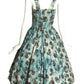 1950s Rooster Print Cotton Dress, Size 4