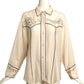 TODD OLDHAM- 1990s White Cotton Western Shirt, Size Medium
