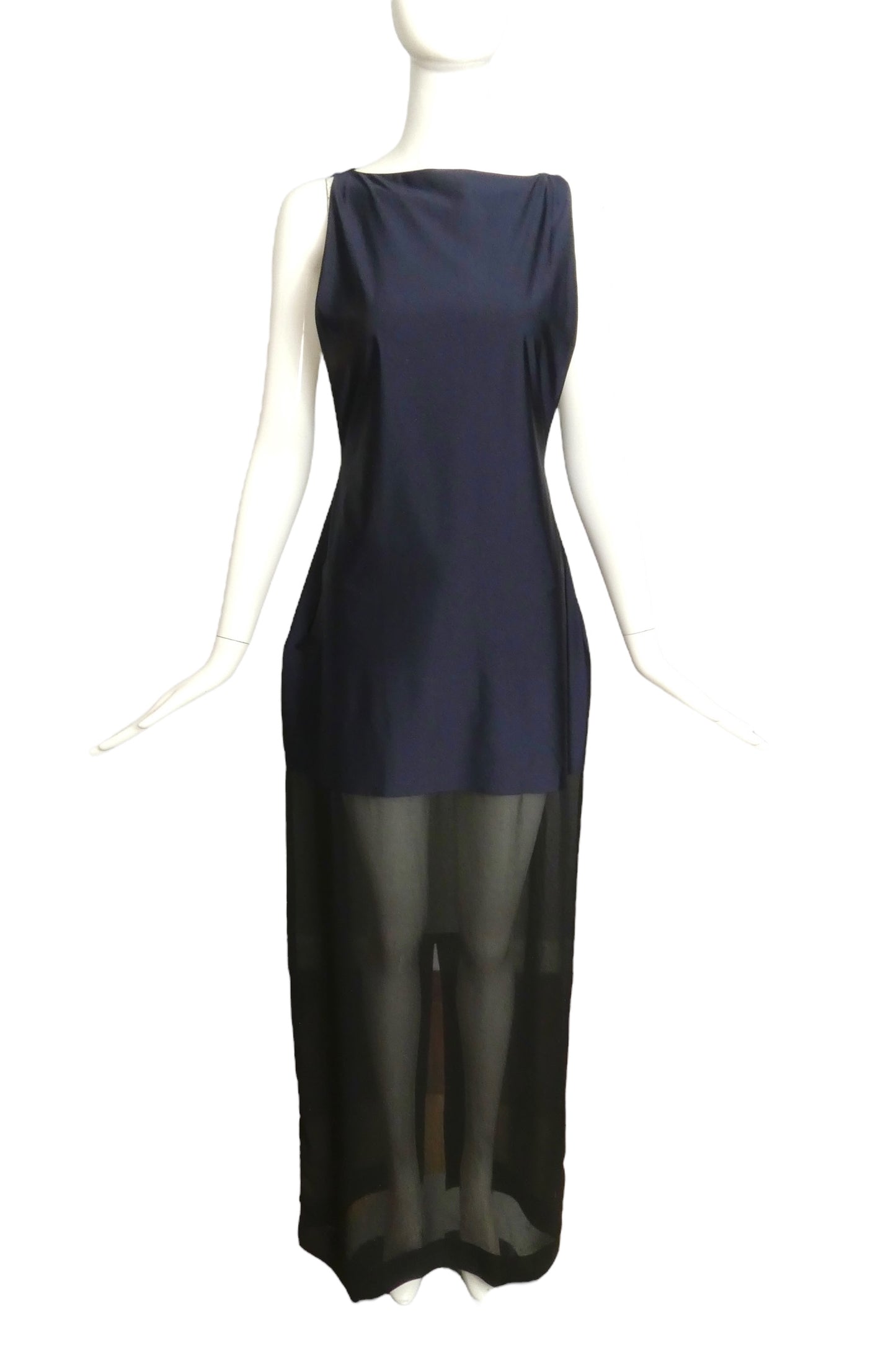 JACQUEMUS- 2024 Navy Panel Banista Dress, Size 10