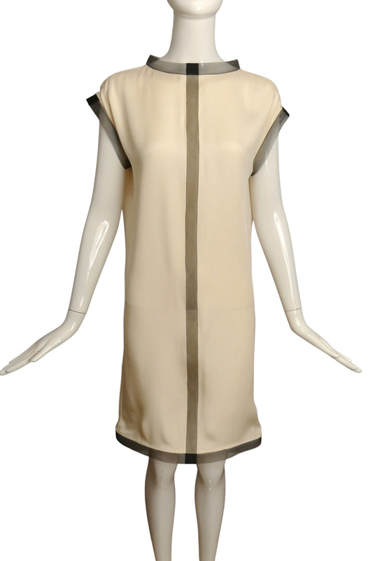 GEOFFREY BEENE- 1990s Silk & Horsehair Dress, Size 6