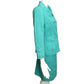 CHANEL BOUTIQUE- 1990s Turquoise Cotton Ribbon Skirt Suit, Size 6