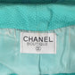 CHANEL BOUTIQUE- 1990s Turquoise Cotton Ribbon Skirt Suit, Size 6
