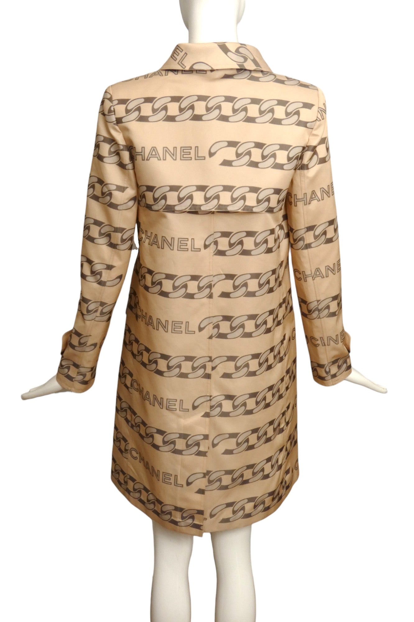 CHANEL- 2001 Printed Silk Coat, Size 8