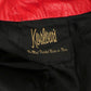 1980s Red Leather & Fox Fur Coat, Size Medium