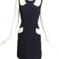CHEAP & CHIC MOSCHINO- 1990s Navy Crepe Shift Dress, Size 6