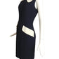 CHEAP & CHIC MOSCHINO- 1990s Navy Crepe Shift Dress, Size 6