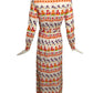 BEENE BAZAAR- 1970s Floral Cotton Maxi Dress, Size 6