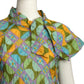 1960s Quilted Print Hostess Dress, Size 8